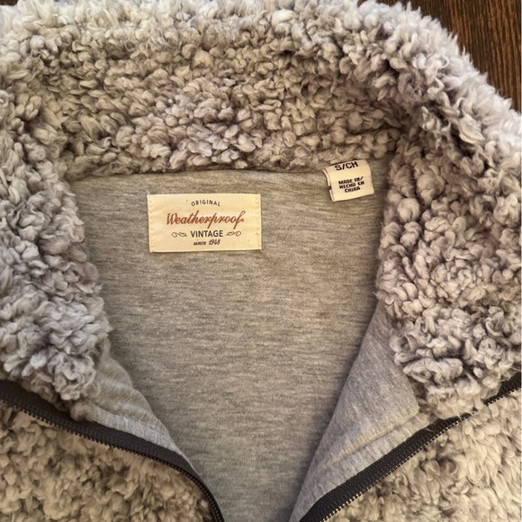 Weatherproof Vintage Sherpa Pullover grey - 1/2 Zip Size small - Picture 4 of 4